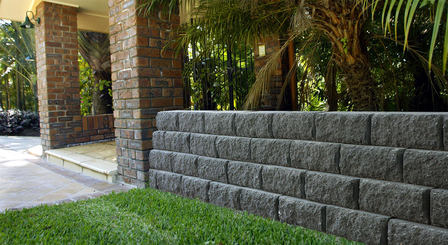 Brick retaining wall in Haberfield heritage garden